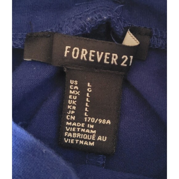 Forever 21 Blue Long Sleeve Cold Shoulder Turtleneck Top Large - Picture 5 of 5